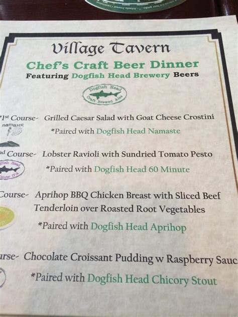 village tavern geneseo menu|VILLAGE TAVERN .